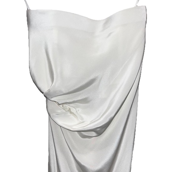 CHRISTOPHER ESBER dress silk strapless maxi gathered column wedding bride 6 NWT - Picture 5 of 13